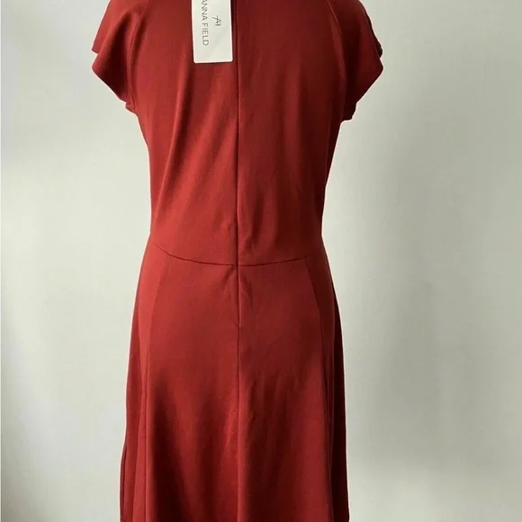 Anna Field Red Dahlia Fit & Flare Dress Size 12 - Picture 7 of 7